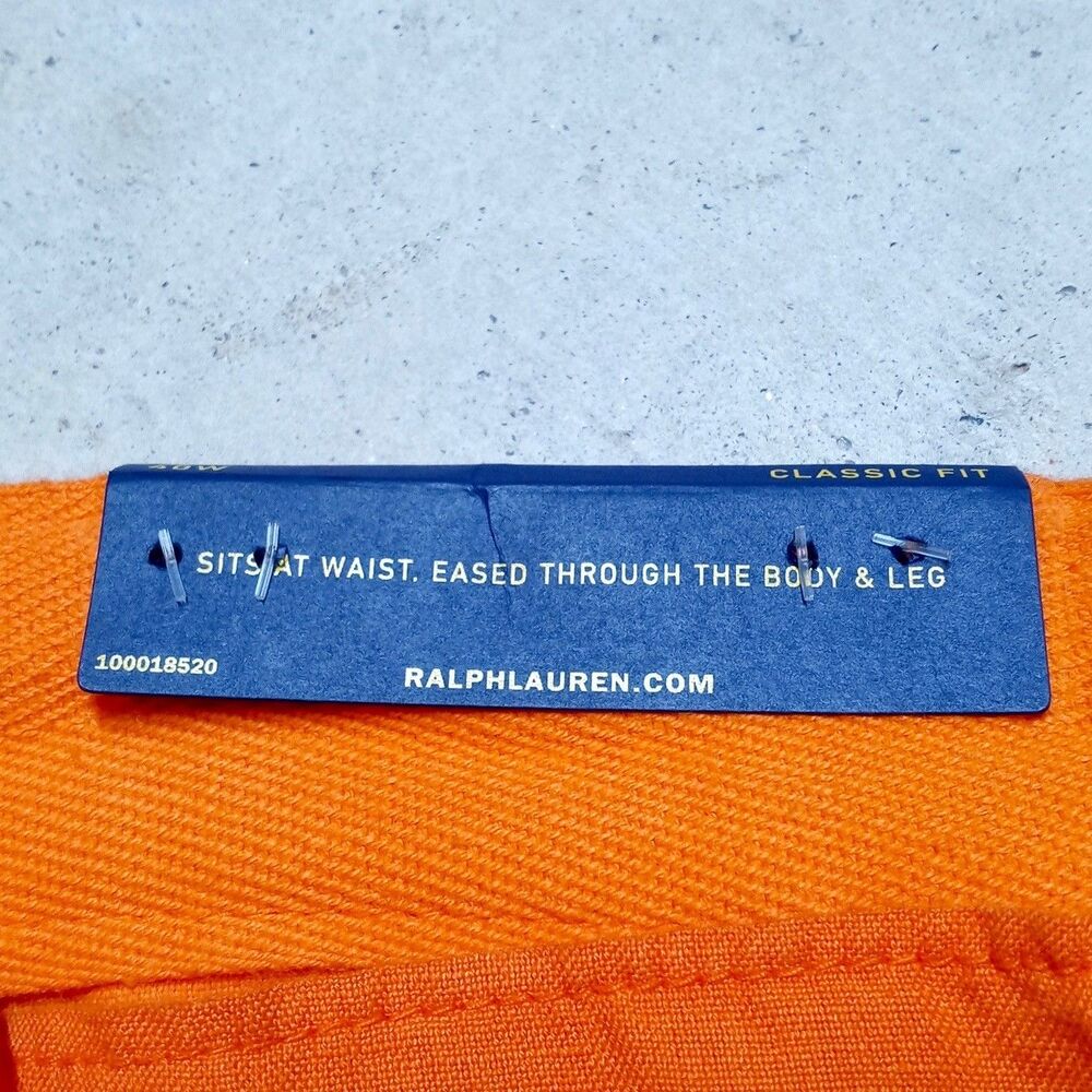 *READ* NWT Polo Ralph Lauren Shorts Mens 40 Linen Blend Orange Classic Fit Beach - Picture 7 of 13